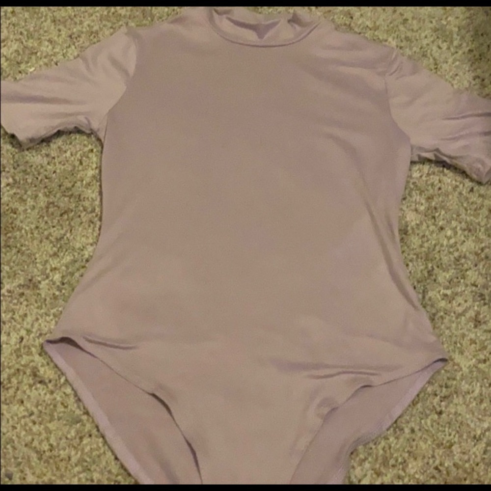 Lavender turtleneck body suite